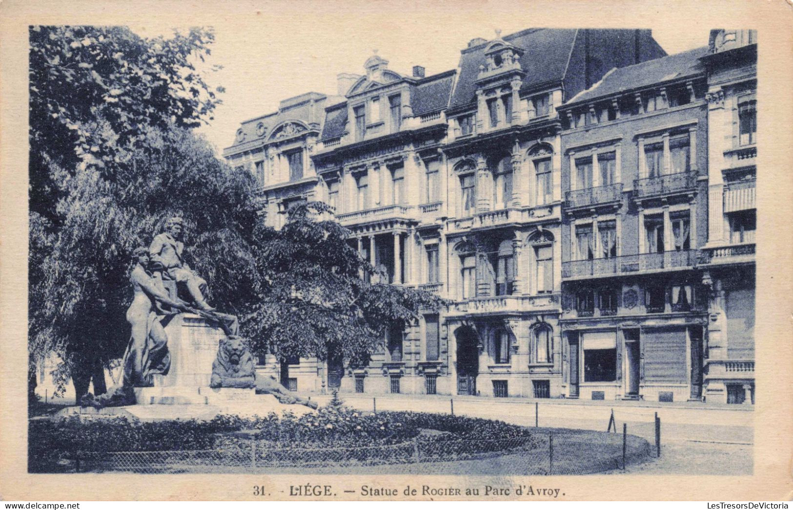 BELGIQUE - Liège - Statue Rogier Au Parc D'Avroy - Carte Postale Ancienne - Liège