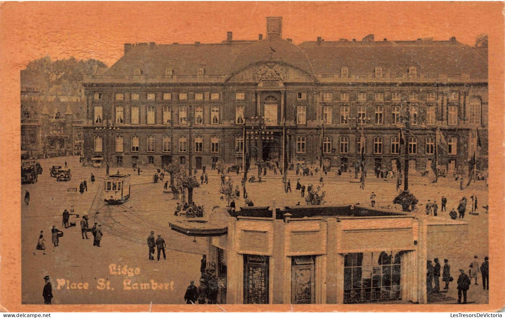 BELGIQUE - Liège - Place Saint Lambert Et Palais De Justice - Animé - Carte Postale Ancienne - Liège