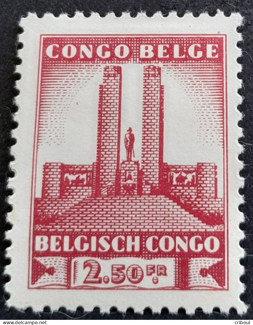 Congo Belge Belgium Congo 1941 Monument Albert 1er Leopoldville Yvert 221 ** MNH Adhérences - Neufs