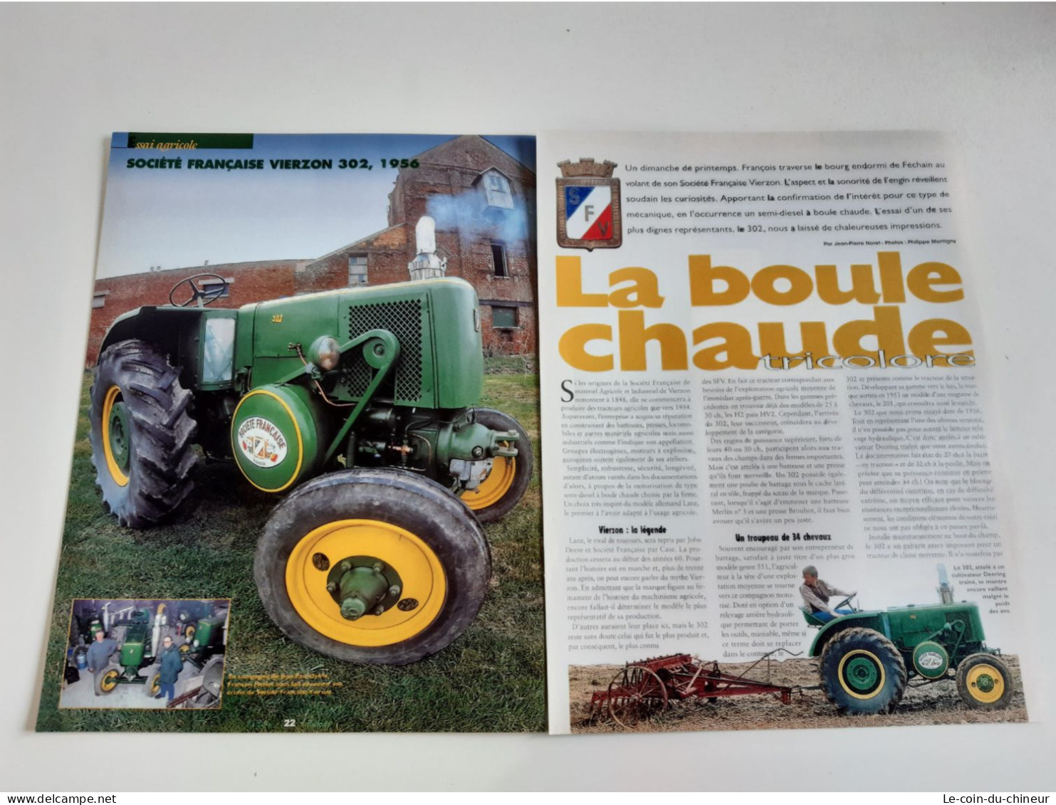 Coupure De Presse Société Française Vierzon 302 De 1956 - Tracteurs