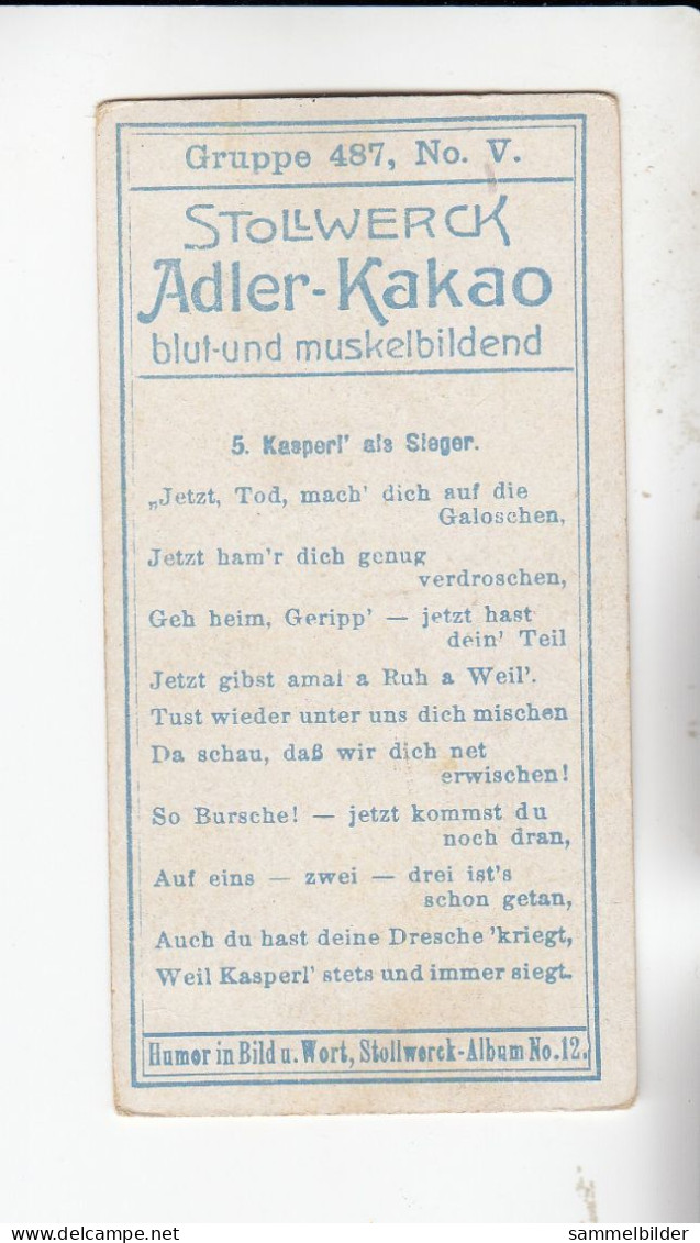 Stollwerck Album No 12 Kasperle Theater Kasperl Als Sieger   Grp 487 #5 Von 1911 - Stollwerck