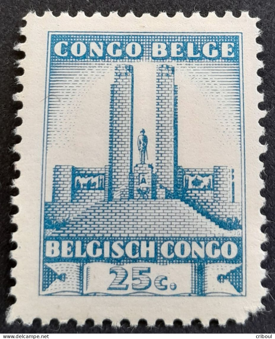Congo Belge Belgium Congo 1941 Monument Albert 1er Leopoldville Yvert 216 ** MNH Adherences - Nuovi
