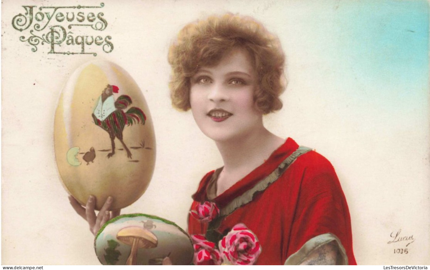 FÊTES - VŒUX - Joyeuses Pâques - Colorisé - Carte Postale Ancienne - Pasen