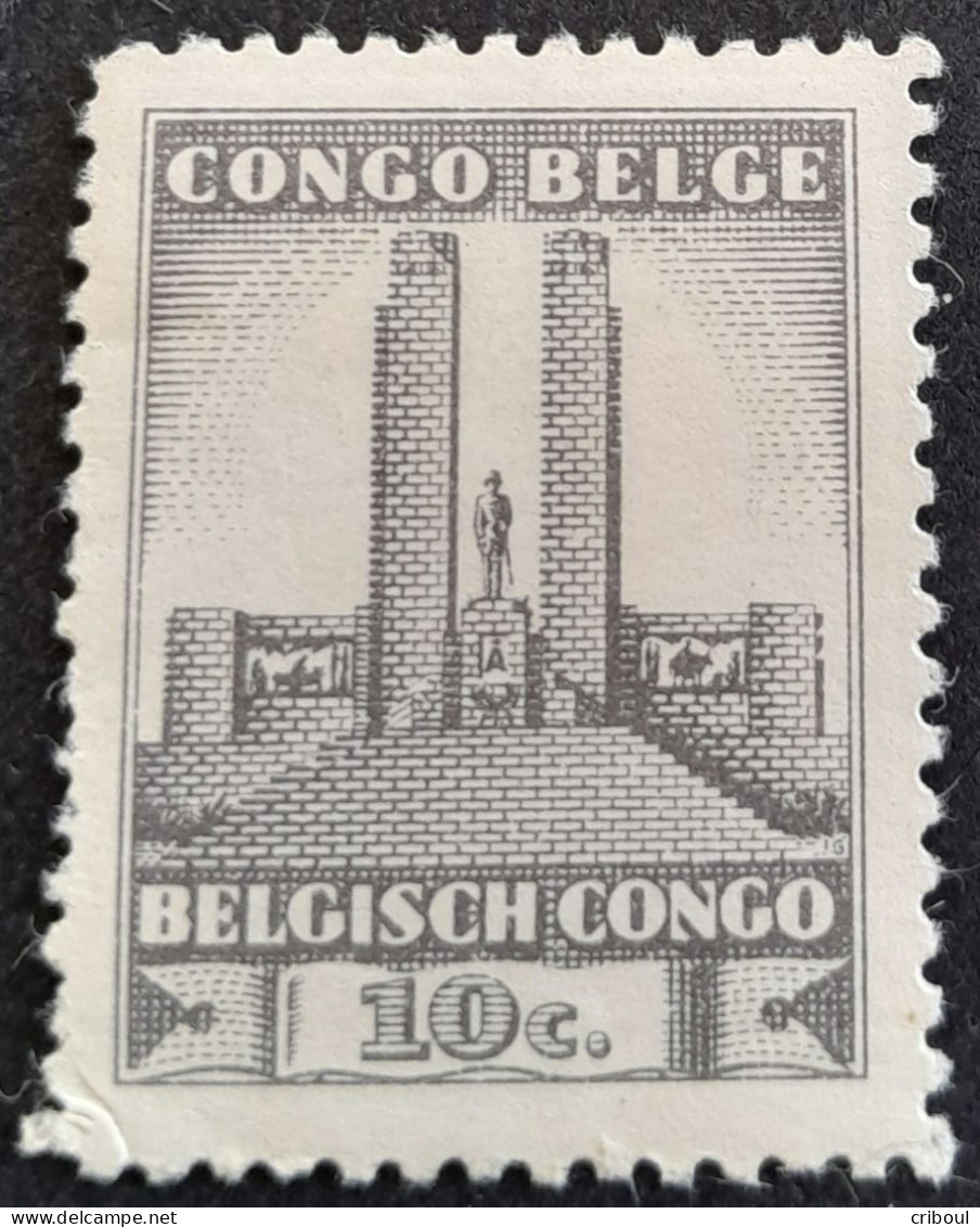 Congo Belge Belgium Congo 1941 Monument Albert 1er Leopoldville Yvert 214 ** MNH Adherences - Nuovi