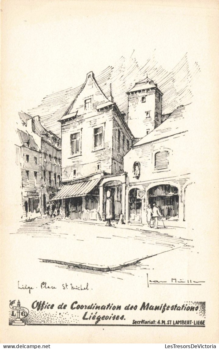 BELGIQUE - Liège - Place Saint Michel - Carte Postale Ancienne - Liege