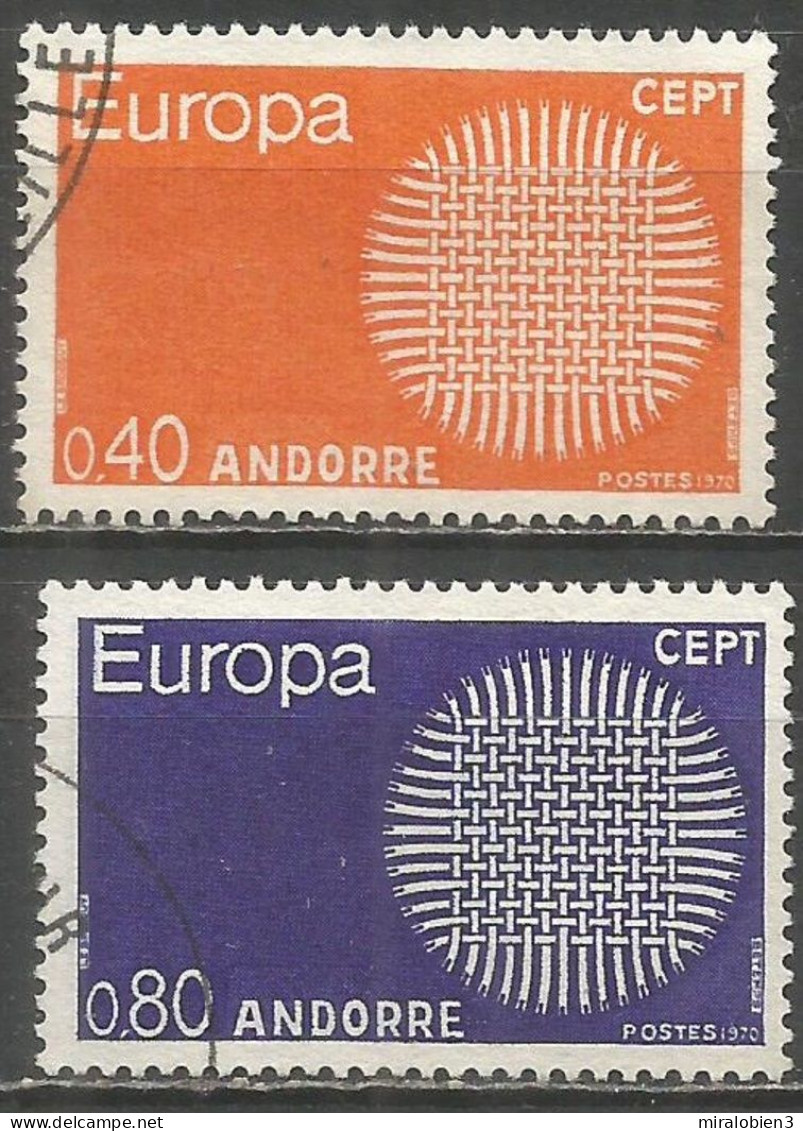 ANDORRA FRANCESA YVERT NUM. 202/203 SERIE COMPLETA USADA - Used Stamps