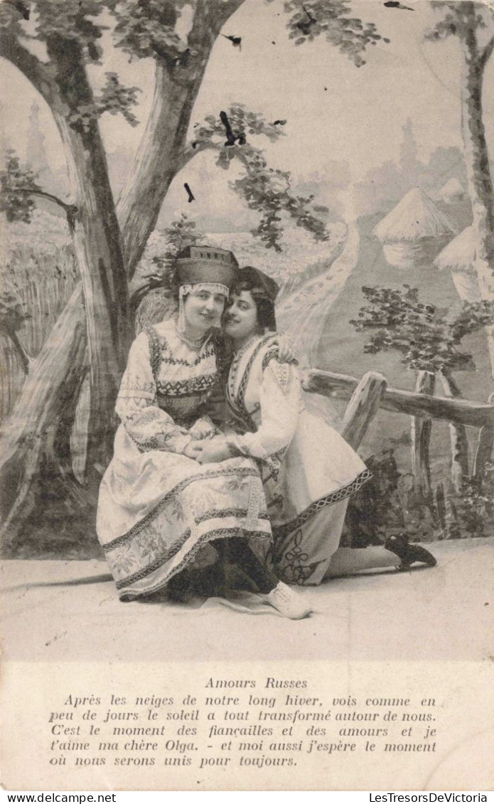 PHOTOGRAPHIE - Amours Russes - Carte Postale Ancienne - Fotografie