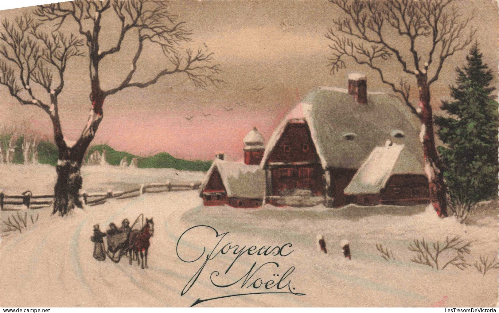 FÊTES ET VOEUX -  Joyeux Noël - Village - Carte Postale Ancienne - Autres & Non Classés