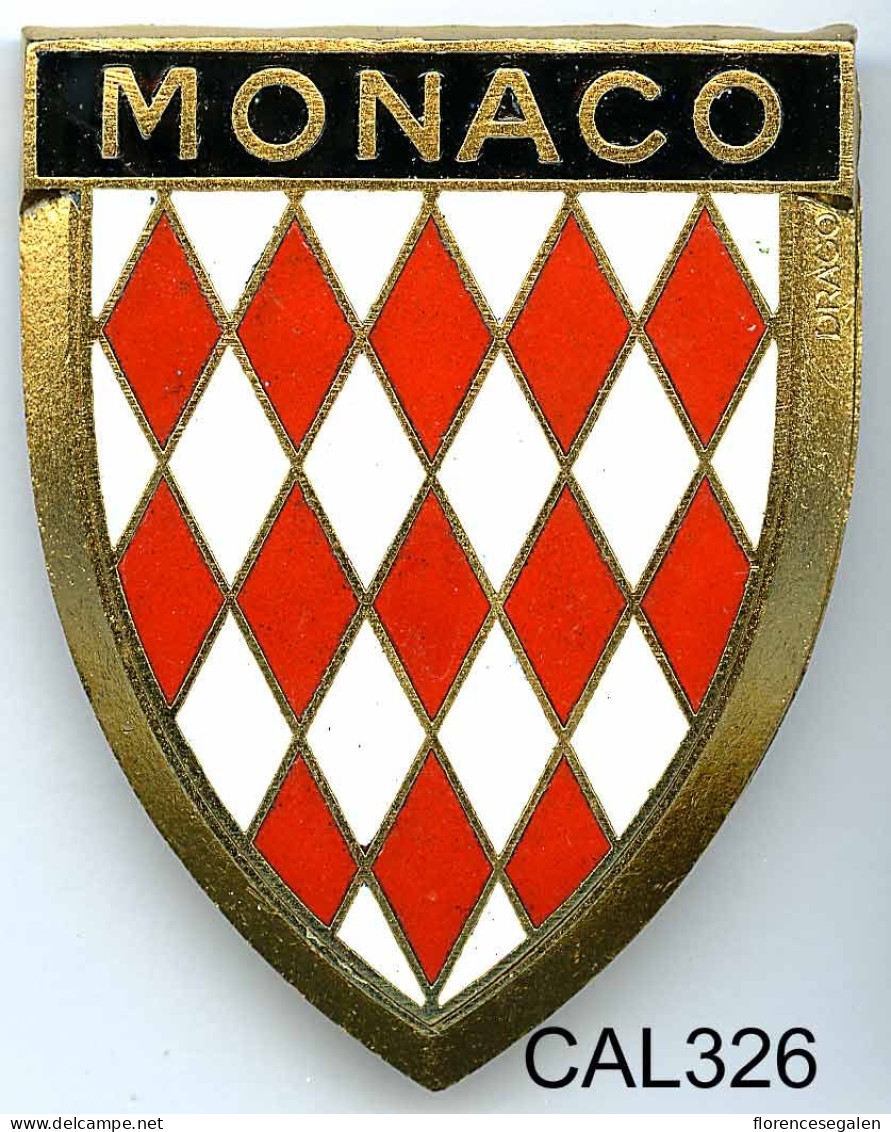 CAL326 - PLAQUE CALANDRE AUTO - MONACO - Emailschilder (ab 1960)