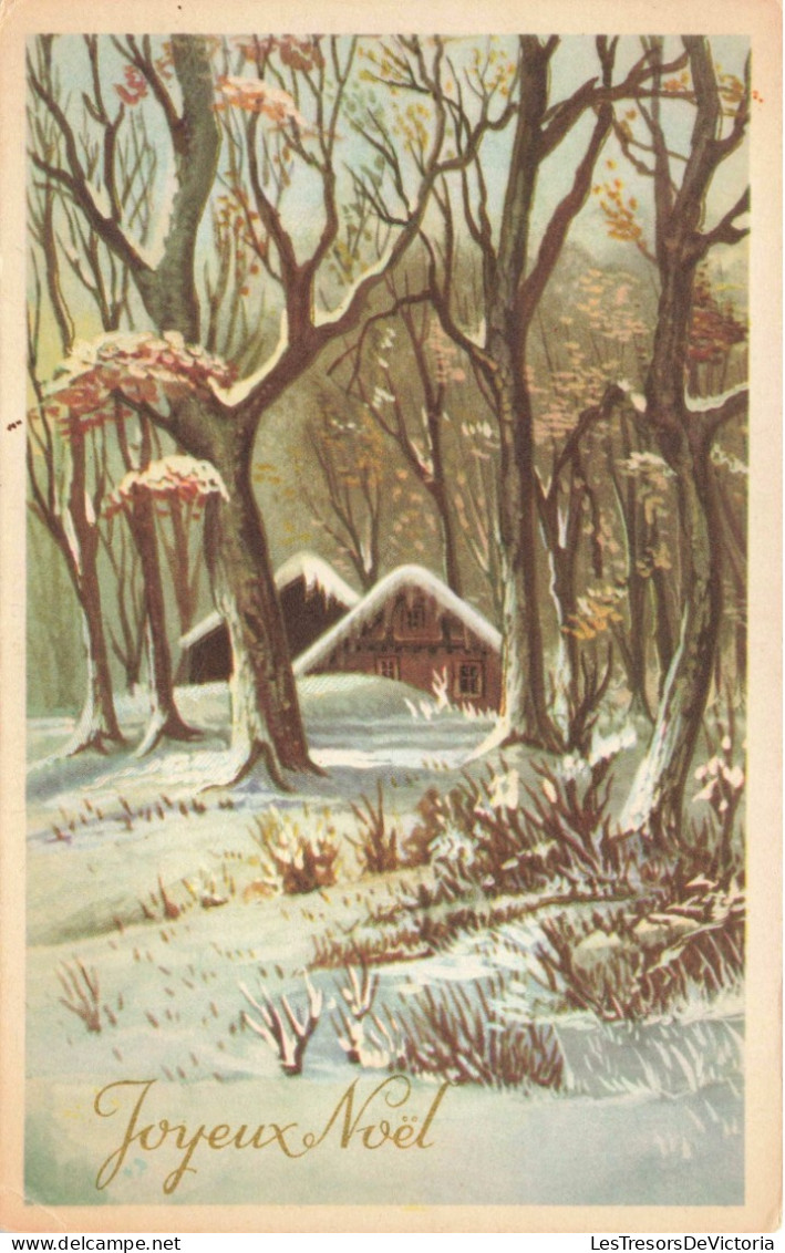 FÊTES ET VOEUX -  Joyeux Noël - Chalet Dans Les Montagnes - Carte Postale Ancienne - Sonstige & Ohne Zuordnung