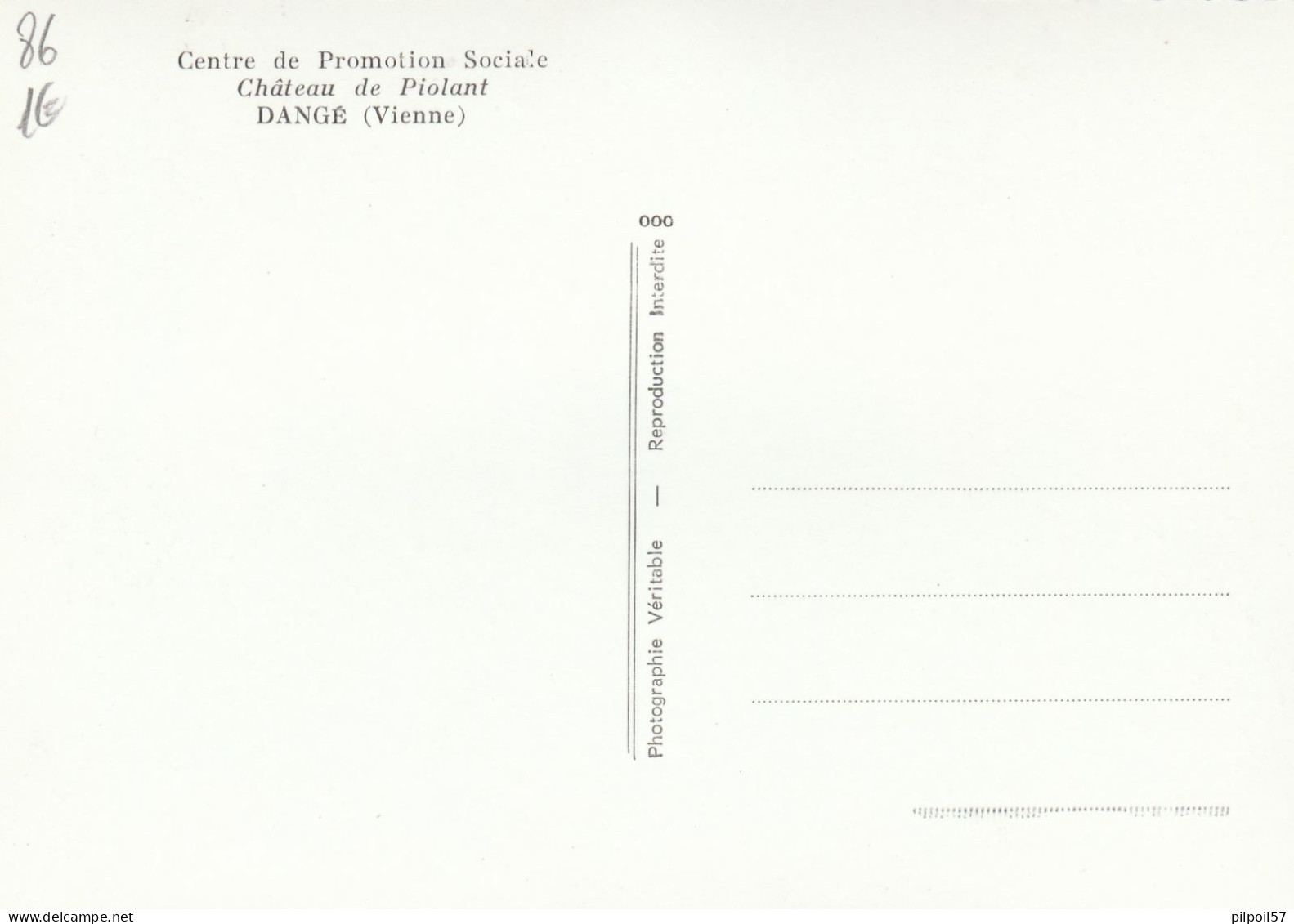 86 - DANGE - Centre De Promotion Sociale - Château De Piolant (CPSM 10,5X15) - Dange Saint Romain