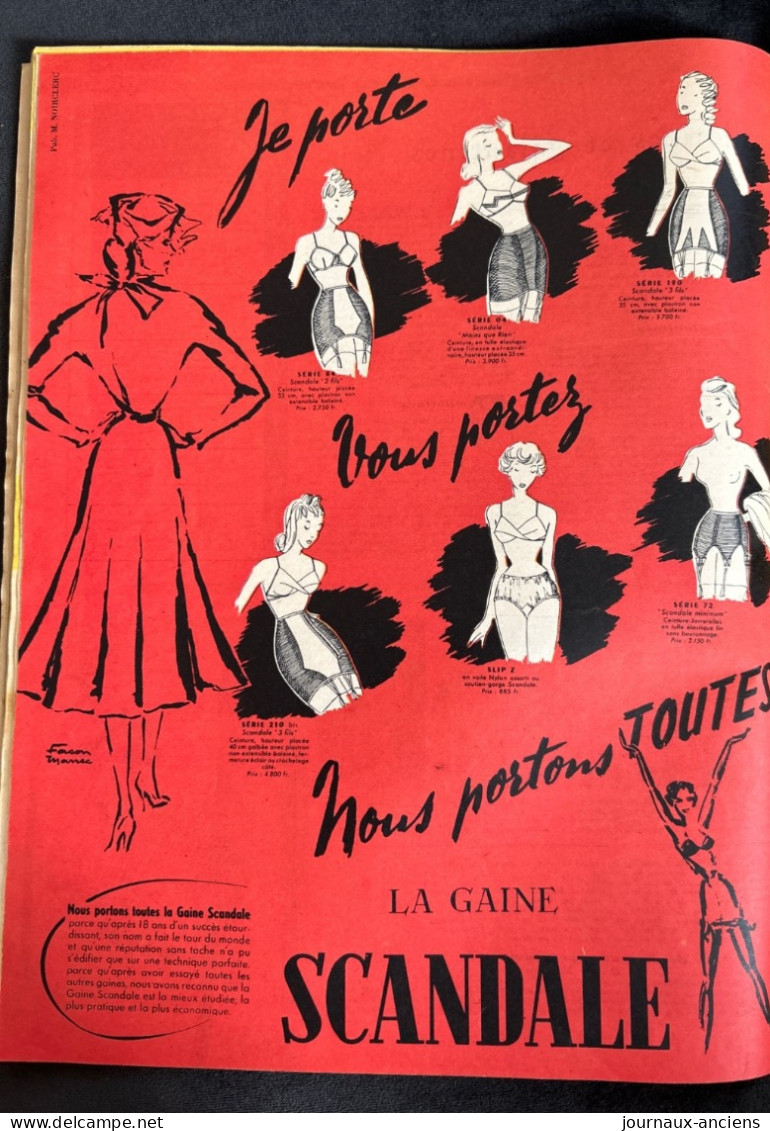 1952 Revue ELLE - 50 Modèle de fêtes - LA REINE ELIZABETH II