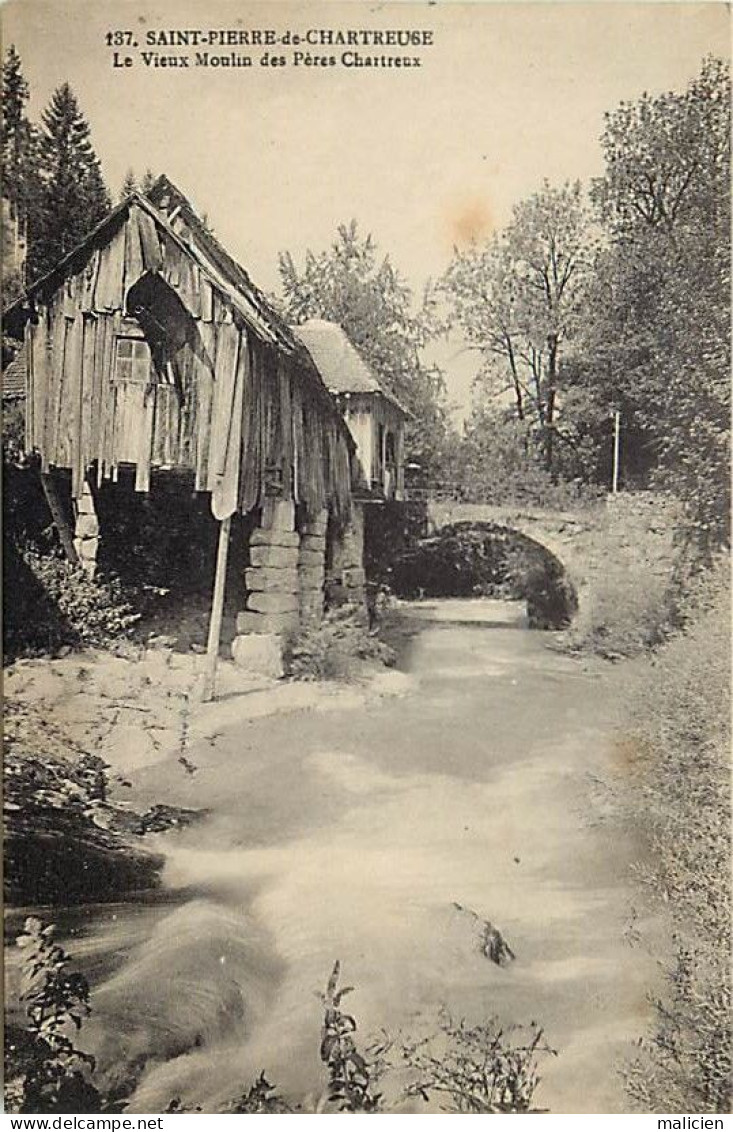 - Isère -ref-B203- Saint Pierre De Chartreuse -st Pierre De Chartreuse-vieux Moulin Des Pères Chartreux - Moulins à Eau - Saint-Pierre-d'Entremont