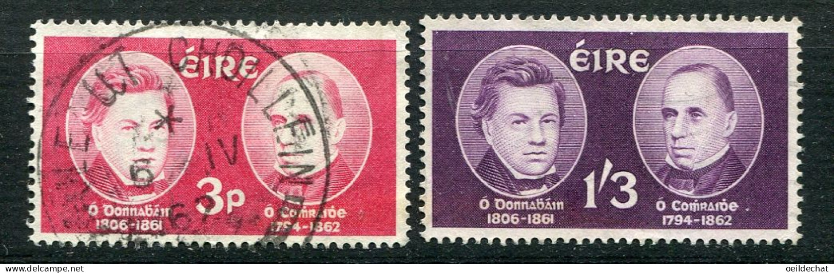 25693 Irlande N°153/4° Centenaire De La Mort Des Savants O' Donovan Et O' Curry  1962 TB - Oblitérés
