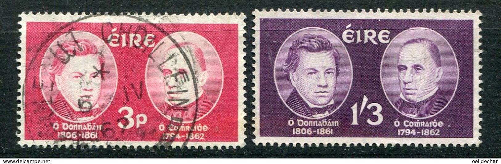 25693 Irlande N°153/4° Centenaire De La Mort Des Savants O' Donovan Et O' Curry  1962 TB - Usati