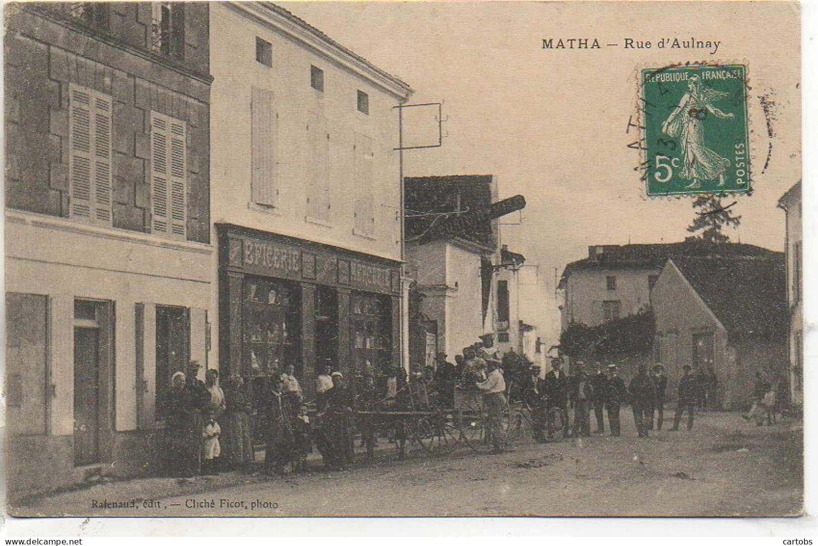 17 MATHA  Rue D'Aulnay (carte Pas Courante) - Matha