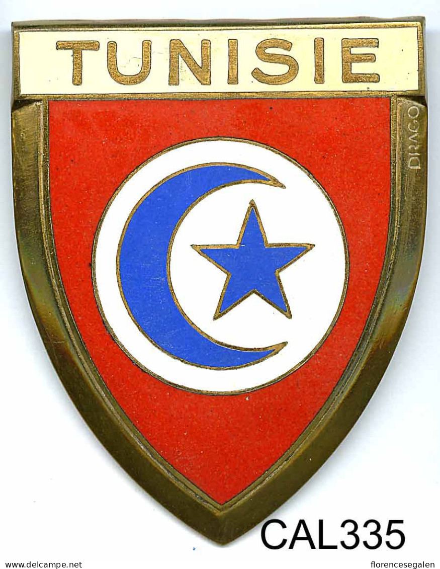 CAL335 - PLAQUE CALANDRE AUTO - TUNISIE - Plaques émaillées (après 1960)