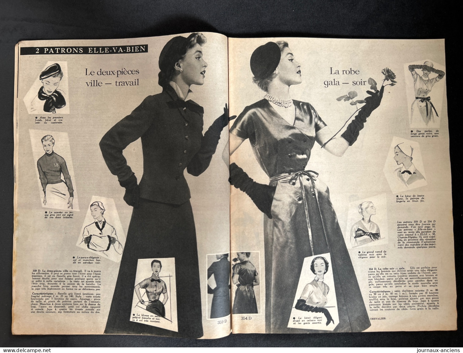 1951 Revue ELLE - ELISABETH II - MÉMOIRES DE MARION CRAWFORD GOUVERNANTE DES PETITES PRINCESSES - Moda