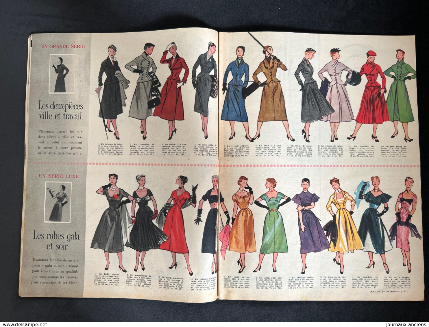 1951 Revue ELLE - ELISABETH II - MÉMOIRES DE MARION CRAWFORD GOUVERNANTE DES PETITES PRINCESSES - Fashion