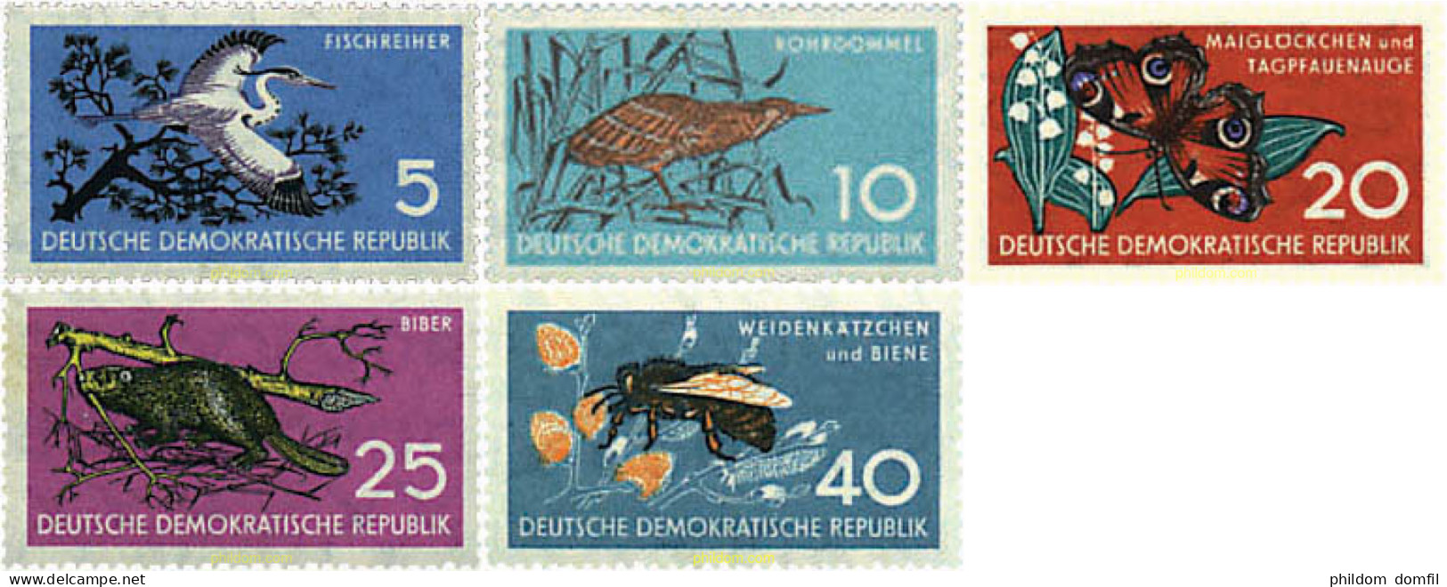 94064 MNH ALEMANIA DEMOCRATICA 1959 PROTECCION DE LA NATURALEZA - Ungebraucht