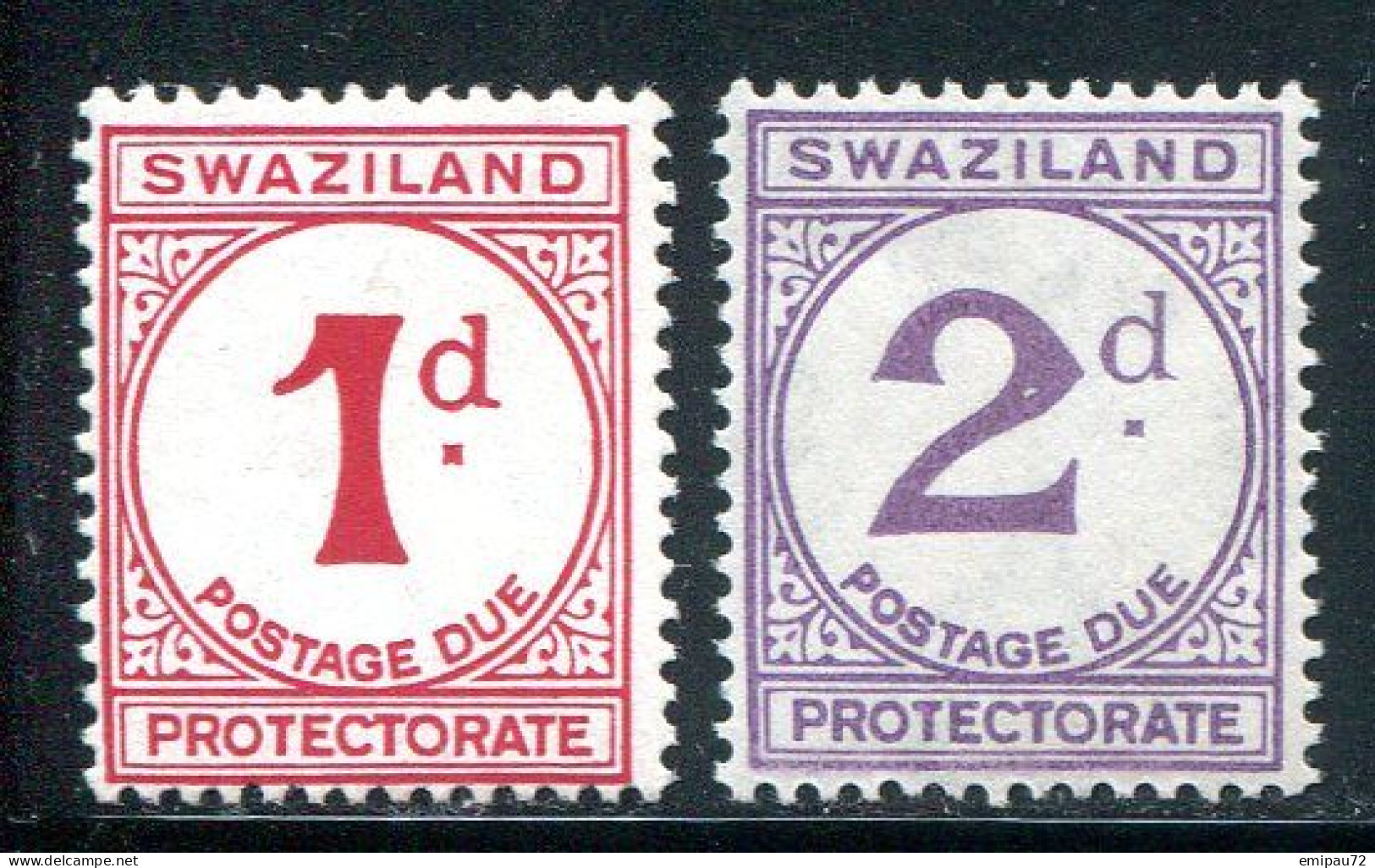 SWAZILAND- Taxe Y&T N°1 Et 2- Neufs Sans Charnière ** - Swaziland (...-1967)