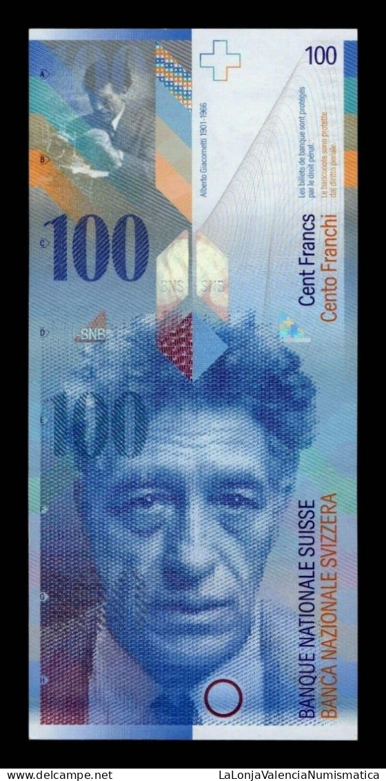 Suiza Switzerland 100 Francs 2014 Pick 72j(1) Sc Unc - Switzerland