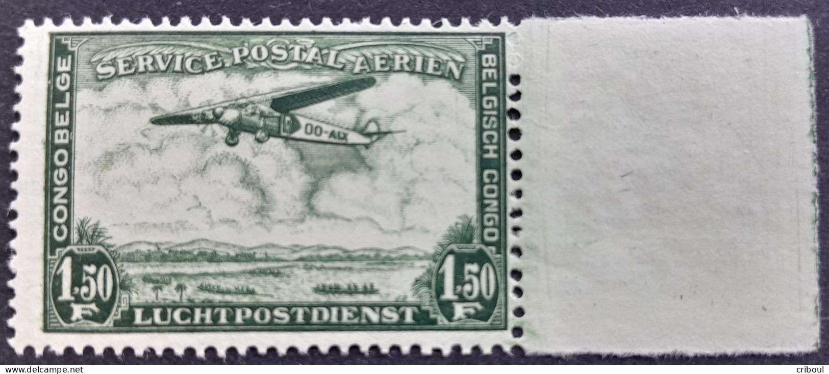 Congo Belge Belgium Congo 1934 Avion Airplane Yvert PA9 ** MNH - Unused Stamps