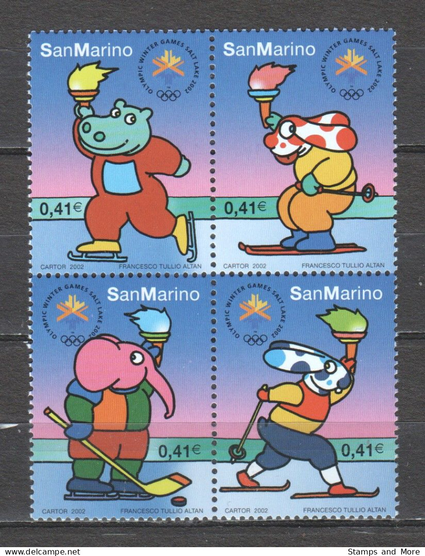 San Marino 2002 Mi 2006-2009 MNH WINTER OLYMPICS SALT LAKE CITY - Hiver 2002: Salt Lake City