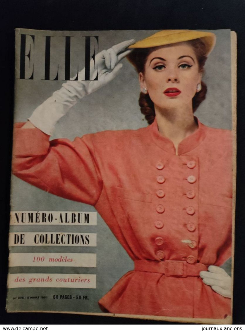 1951 Revue ELLE - NUMÉRO ALBUM DE COLLECTIONS - GRANDS COUTURIERS - Moda
