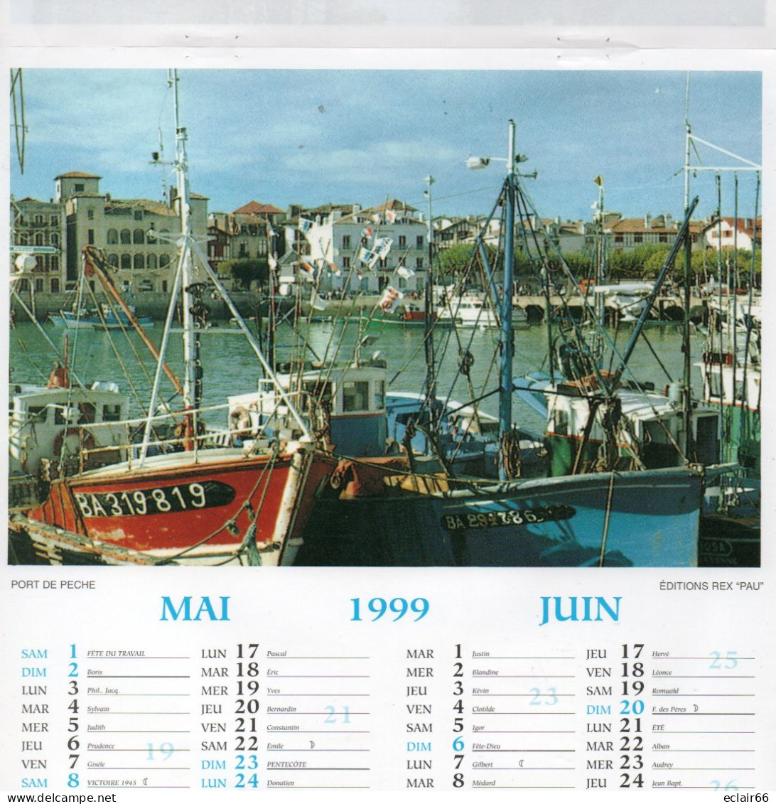 Calendrier Fédération Nationale Des Déportés Du Travail SECTION Du VIMEU Année 1999 Grand Format EDIT REX PAU IMPEC - Big : 1991-00