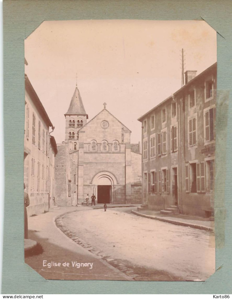 Vignory * 1902 * Rue Du Village * Villageois * Photo Ancienne Format 11x8.2cm - Vignory