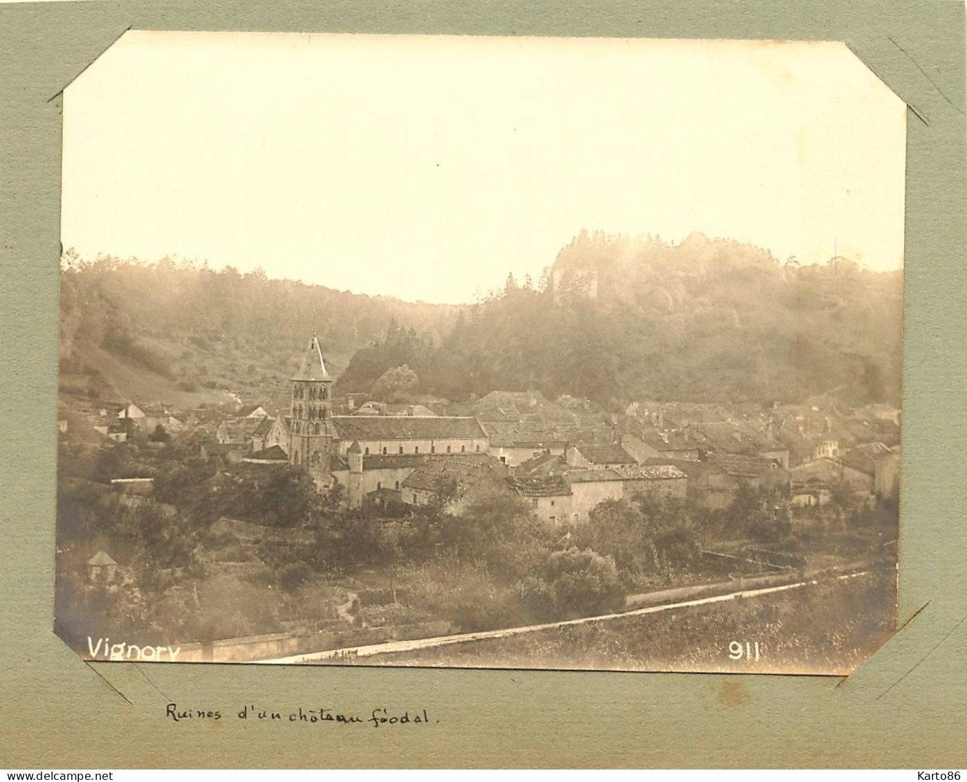 Vignory * 1902 * Un Coin Du Village & Ruines D'un Château Féodal * Photo Ancienne Format 11x8.2cm - Vignory