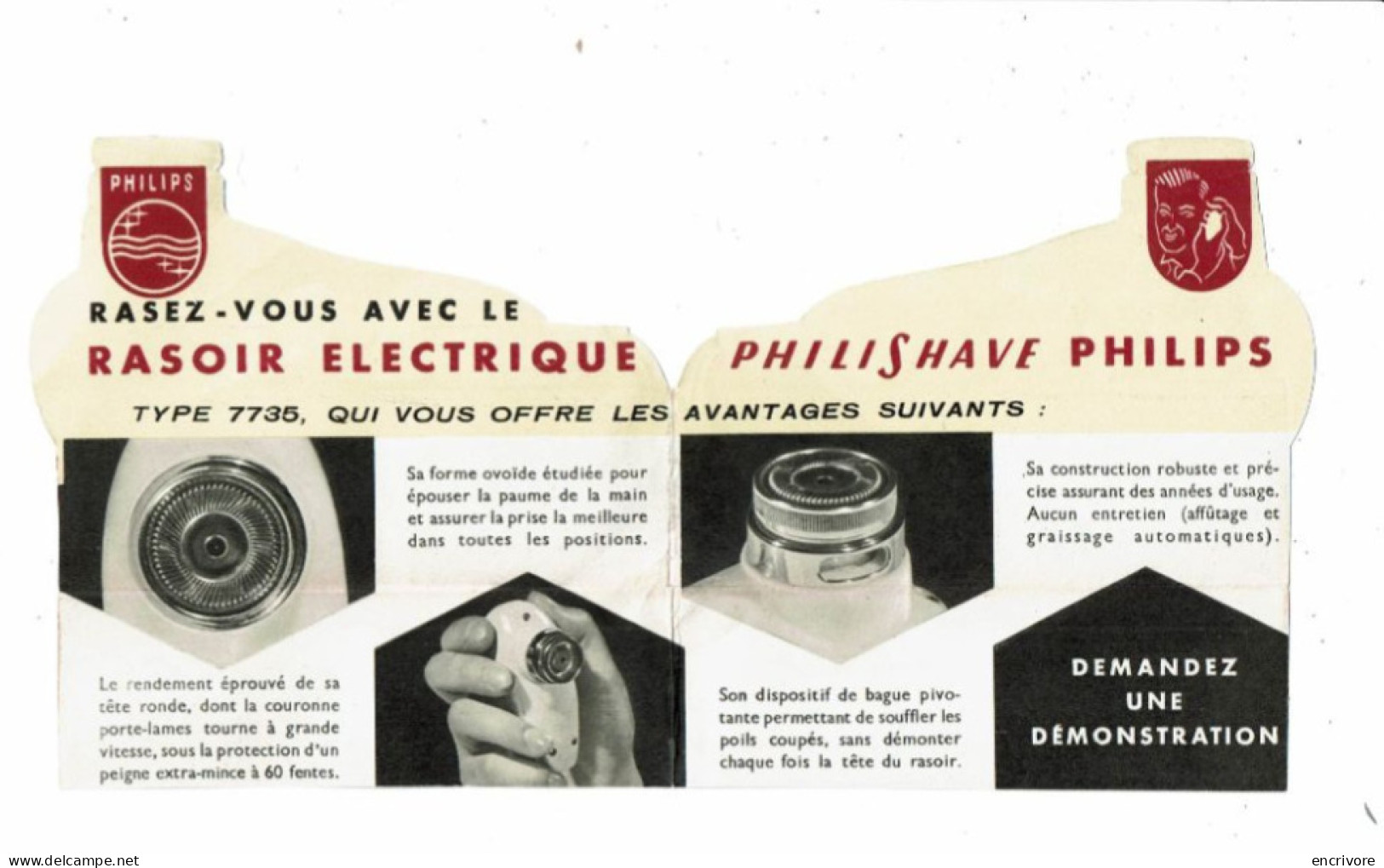 Dépliant Publicitaire RASOIR PHILIPS Philipshave Enforme De Rasoir - Material Y Accesorios