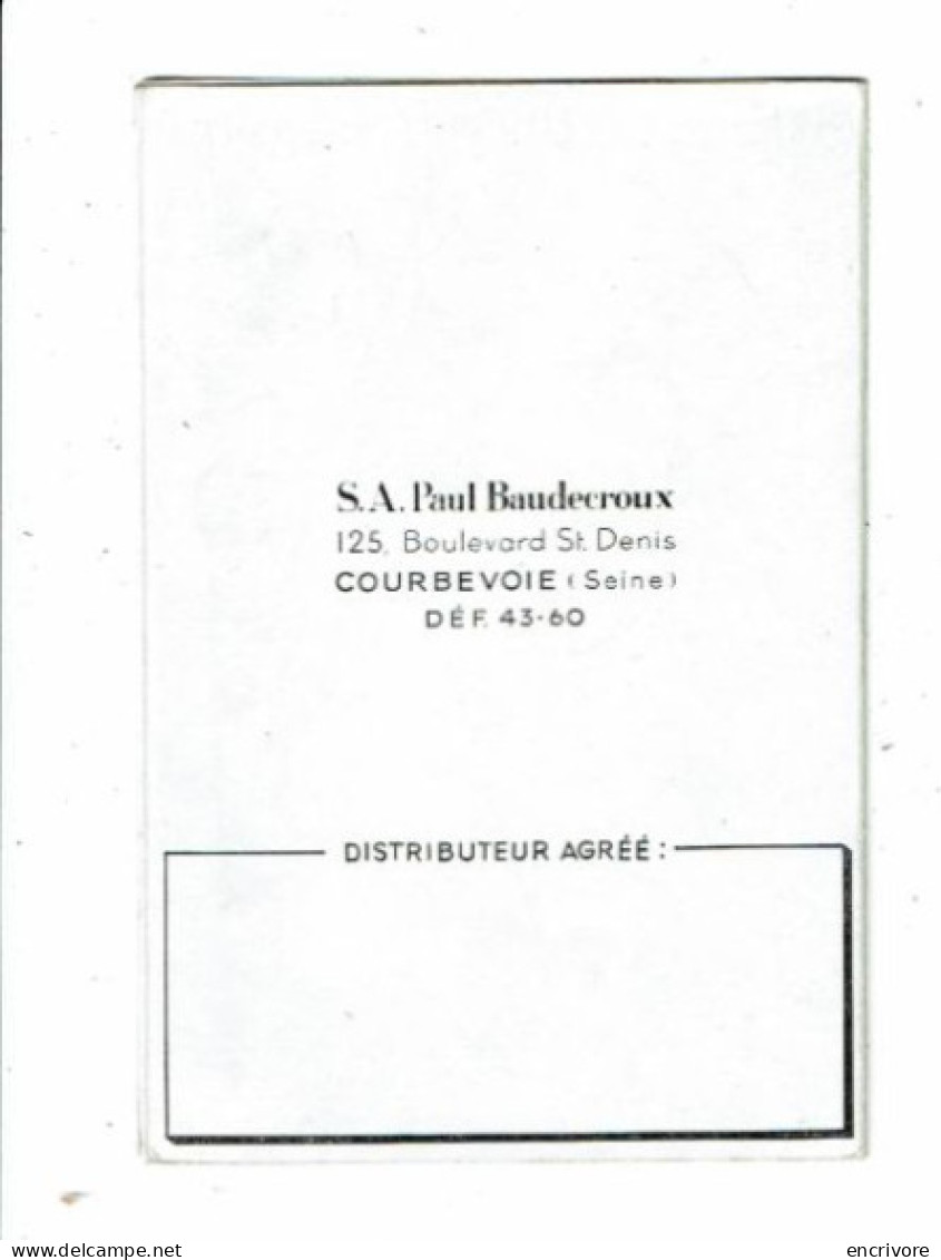 LE ROUGE BAISER Paul Baudecroux Parfumeur Nuancier Voeux 1956 René Gruau - Altri & Non Classificati