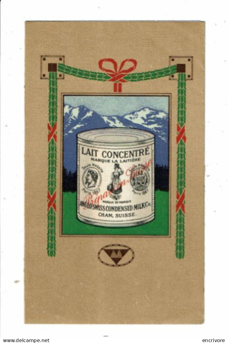 Carton + Lettre LA LAITIERE Lait Concentré Condensé Nestlé Anglo-Swiss CHAM 1912 Magerand Médecin Major - Suisse