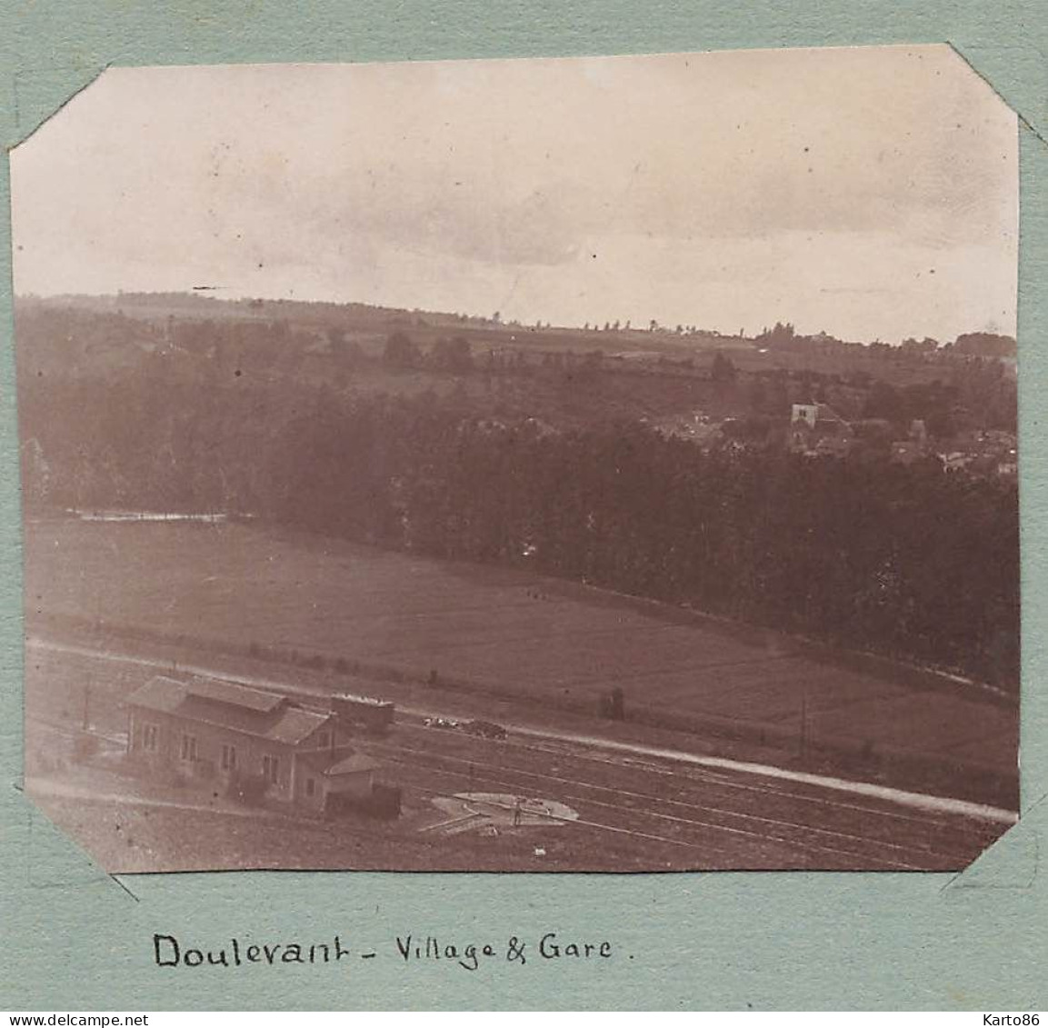 Doulevant Le Château * 1902 *la Gare Et Le Village * Ligne Chemin De Fer Haute Marne * Photo Ancienne Format 7.8x6.4cm - Doulevant-le-Château