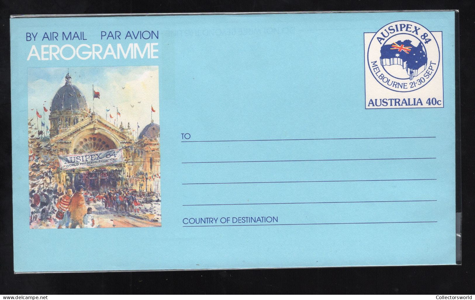 Australia Aerogramme Ausipex 1984 40c Mint - Aerogrammi