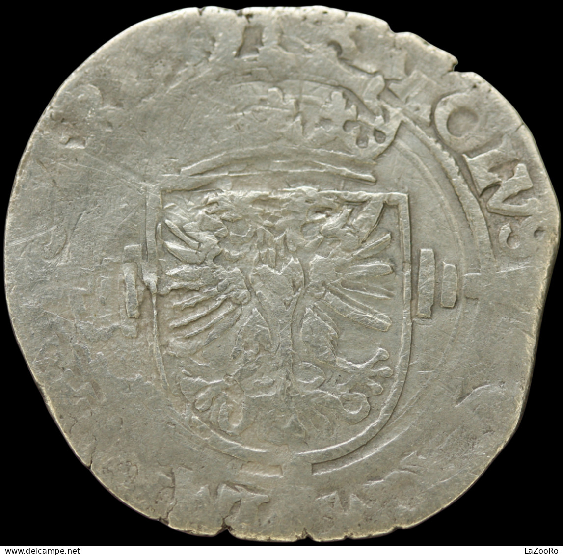 LaZooRo: Spanish Netherlands FLANDERS ½ Silver Real ND (1521-1539) F Charles V (1506-1555) - Silver - Spaanse Nederlanden