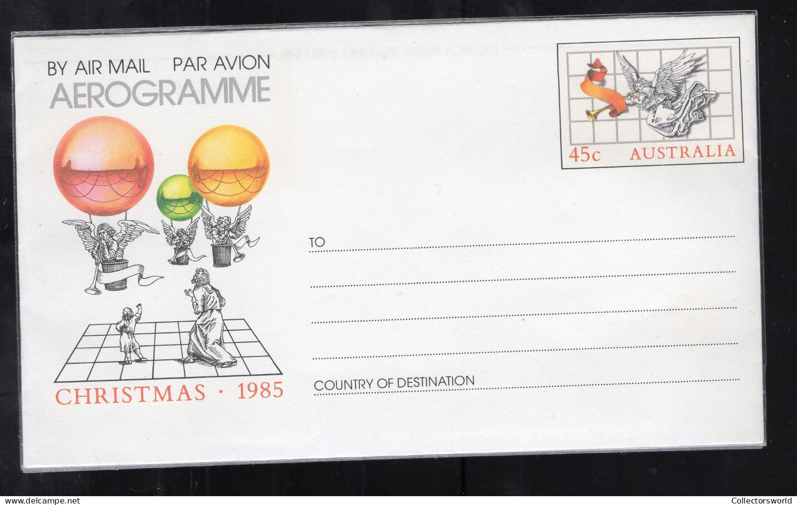 Australia Aerogramme 1985 45c Christmas Mint - Aerogrammi
