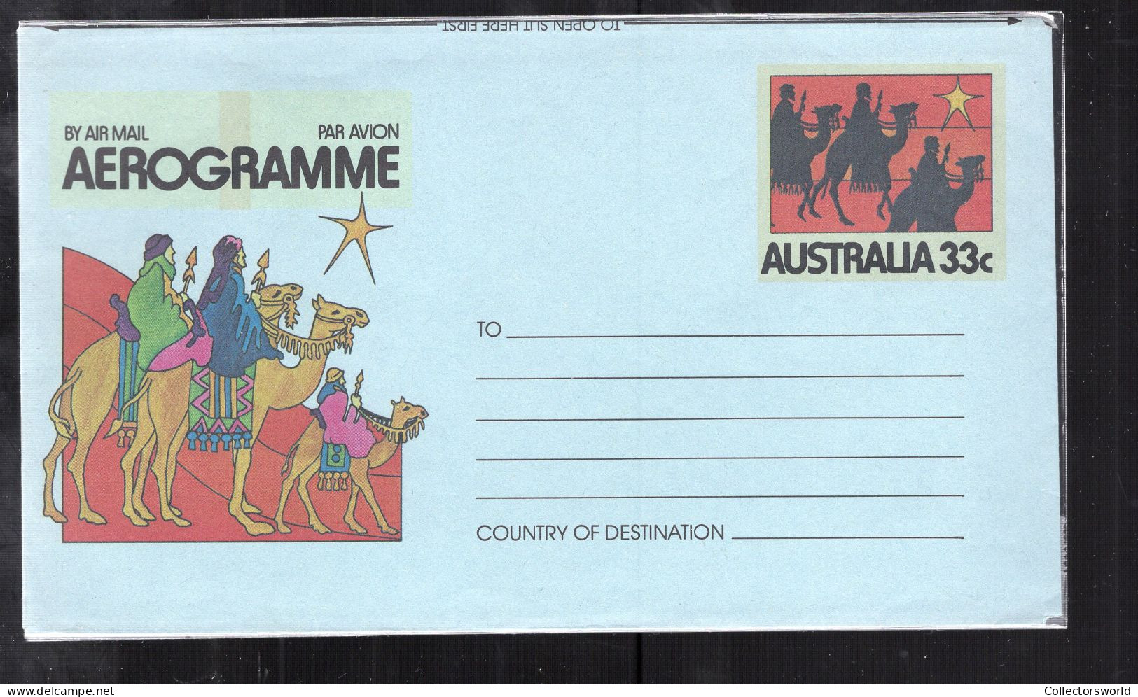 Australia Aerogramme 33c Christmas Mint - Aerogrammi