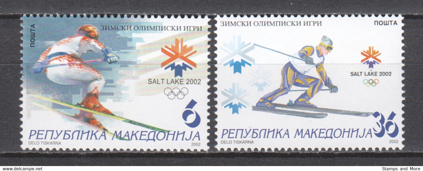 Macedonia 2002 Mi 243-244 MNH WINTER OLYMPICS SALT LAKE CITY - Hiver 2002: Salt Lake City