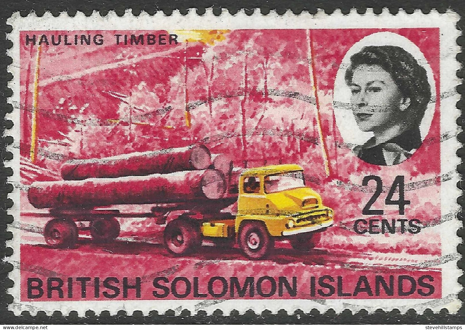 British Solomon Islands. 1968 QEII. 24c Used. SG 176 - Iles Salomon (...-1978)