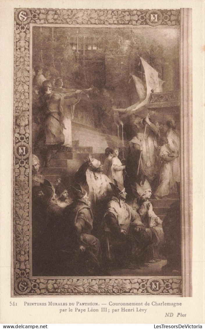 ARTS - Peintures Et Tableaux - Couronnement De Charlemagne Par Le Pape Léon III - Carte Postale Ancienne - Pittura & Quadri