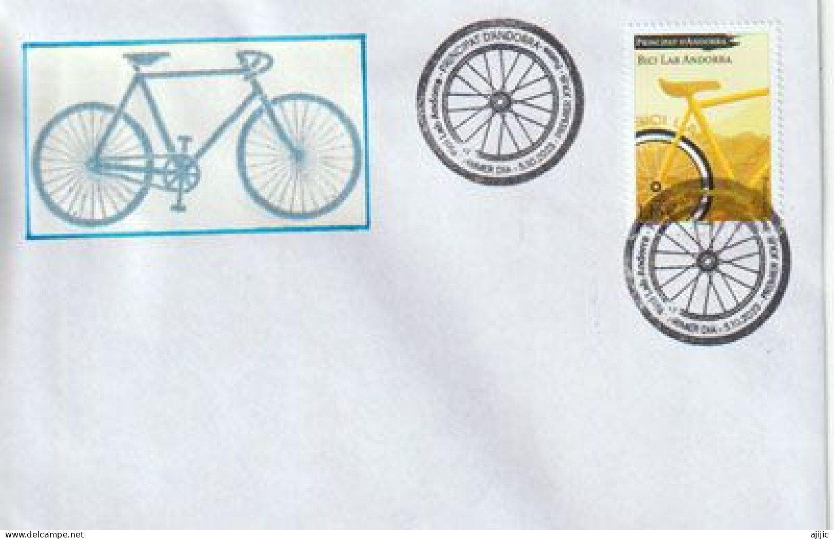 2023:Bike Lab Andorre. Nouveau Musée Du Vélo D'Andorre. Lettre Premier Jour - Cartas & Documentos
