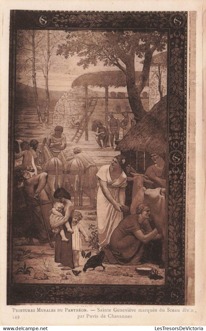 ARTS - Peintures Et Tableaux - Sainte Geneviève Marquée Du Sceau Divin - Carte Postale Ancienne - Pittura & Quadri