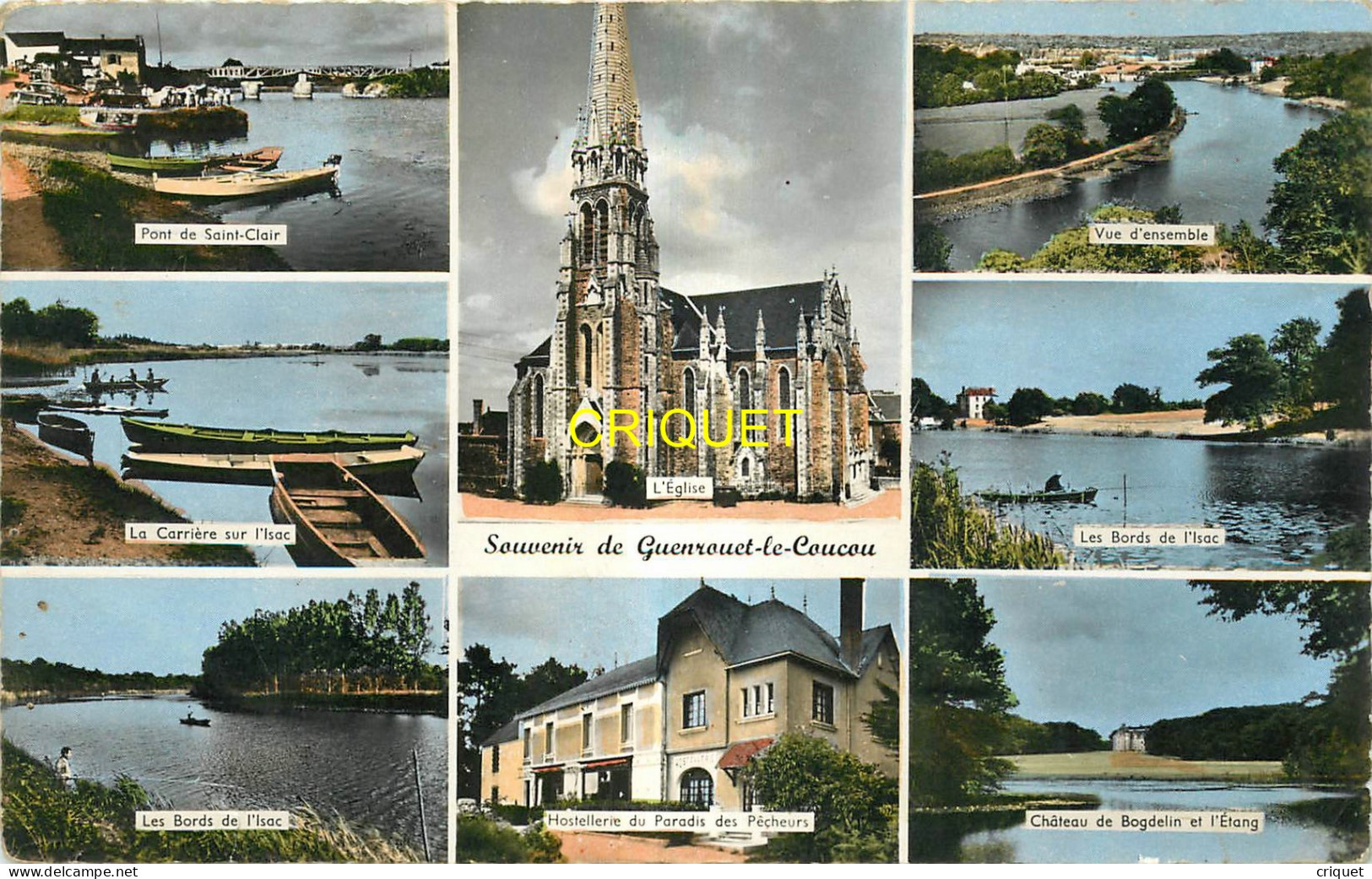 44 Guenrouet Le Cougou, Carte 8 Vues, Restaurant, Carrière ..., Carte Pas Courante - Guenrouet