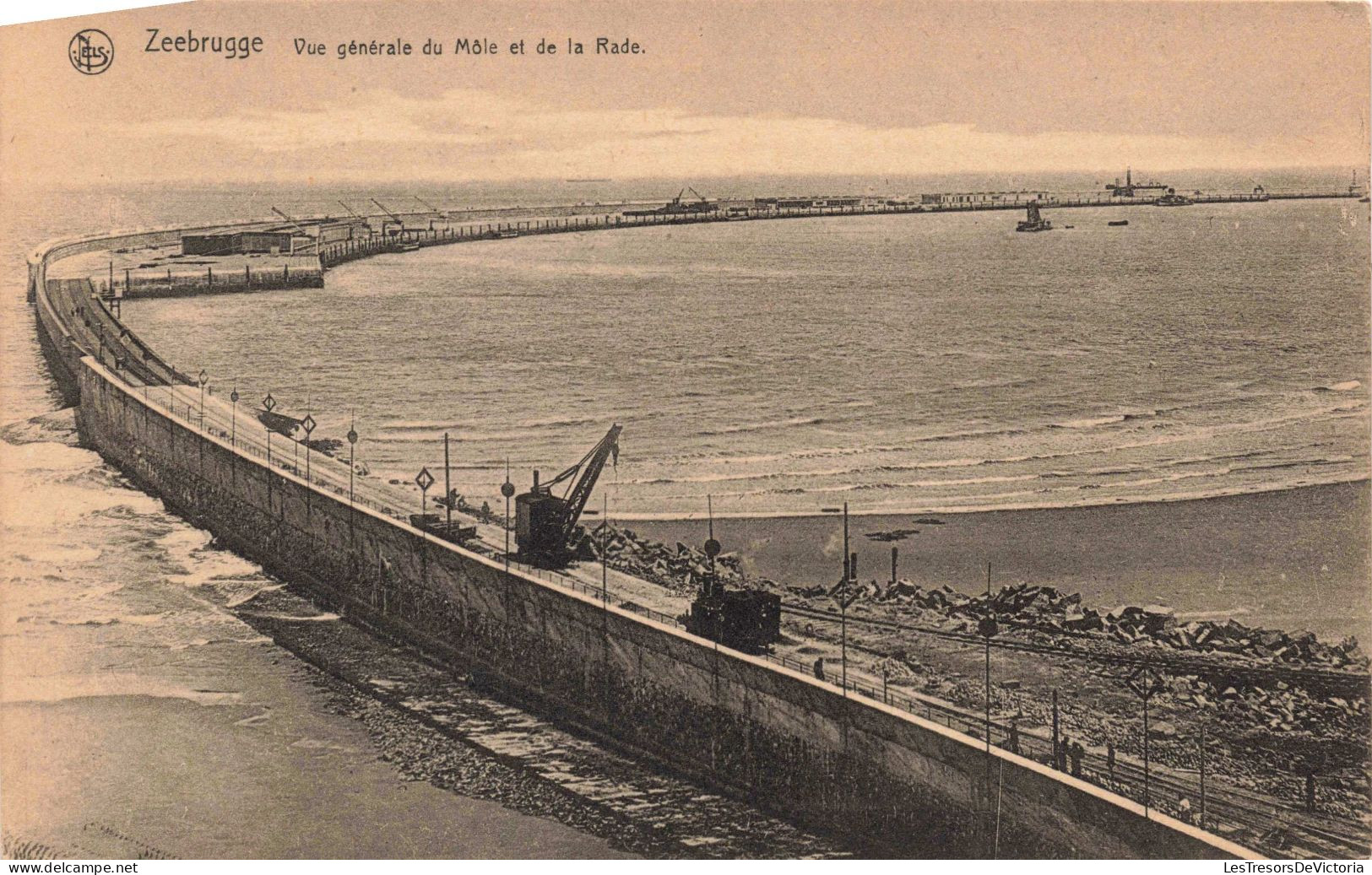 BELGIQUE - Zeebrugge - Vue Générale Du Môle Et De La Rade  - Carte Postale Ancienne - Zeebrugge