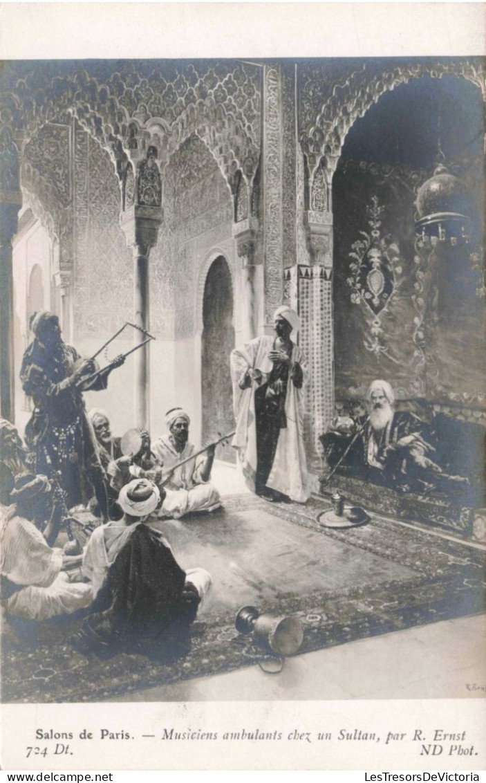 ARTS - Tableau - Salons De Paris - Musiciens Ambulants Chez Un Sultan - ND Phot - Carte Postale Ancienne - Pittura & Quadri