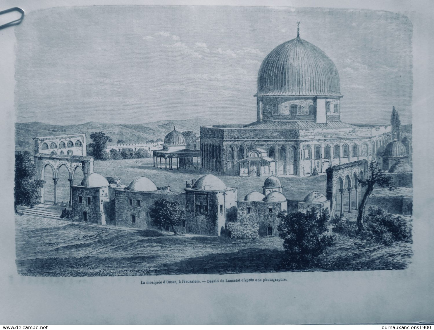 1863 ISLAM JERUSALEM MOSQUEE OMAR 2 JOURNAUX ANCIENS - Zonder Classificatie