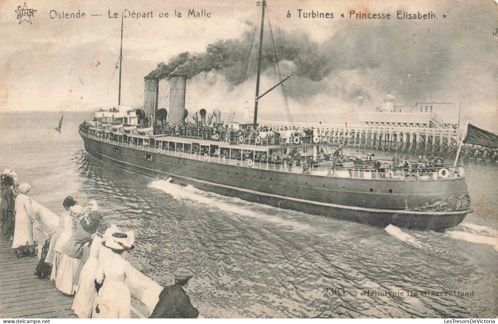 BELGIQUE - Ostende - Le Départ De La Malle à Turbines "Princesse Elisabeth" - Carte Postale Ancienne - Oostende